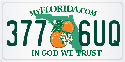 FL license plate 3776UQ