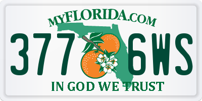 FL license plate 3776WS