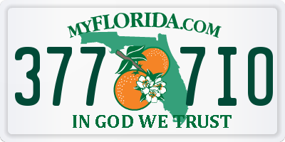 FL license plate 3777IO