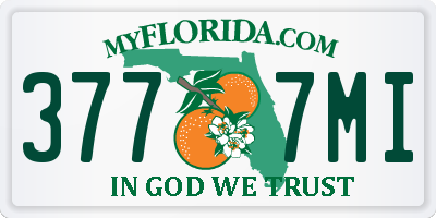 FL license plate 3777MI