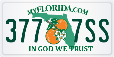 FL license plate 3777SS