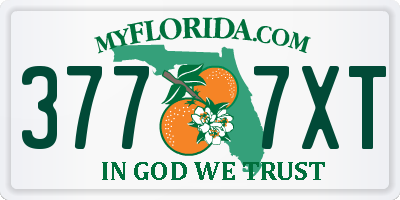 FL license plate 3777XT