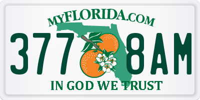 FL license plate 3778AM