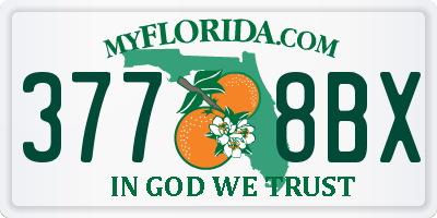 FL license plate 3778BX