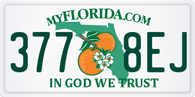 FL license plate 3778EJ