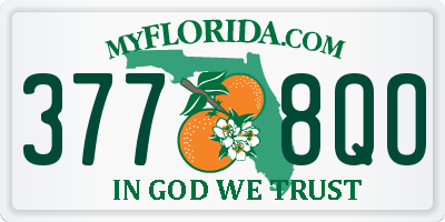 FL license plate 3778QO