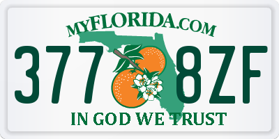FL license plate 3778ZF