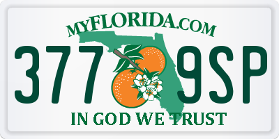 FL license plate 3779SP