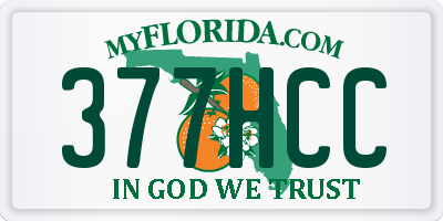 FL license plate 377HCC