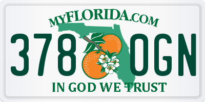 FL license plate 3780GN