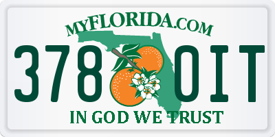 FL license plate 3780IT