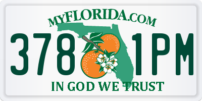FL license plate 3781PM