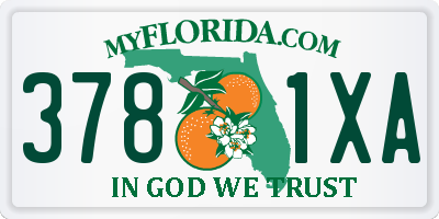 FL license plate 3781XA