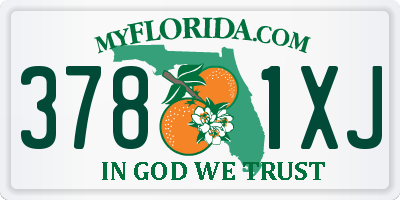 FL license plate 3781XJ
