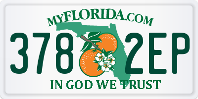 FL license plate 3782EP