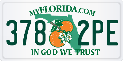 FL license plate 3782PE
