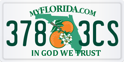 FL license plate 3783CS