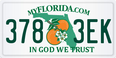 FL license plate 3783EK