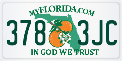 FL license plate 3783JC