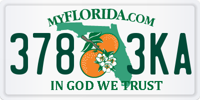 FL license plate 3783KA