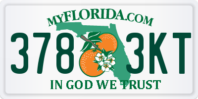 FL license plate 3783KT