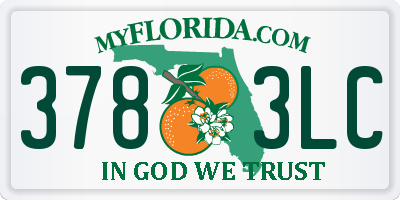 FL license plate 3783LC