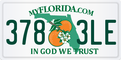 FL license plate 3783LE