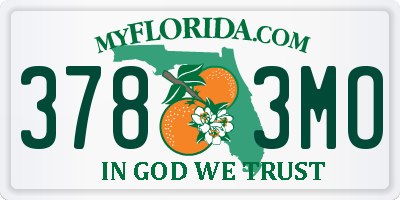 FL license plate 3783MO