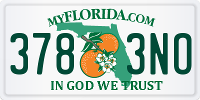 FL license plate 3783NO