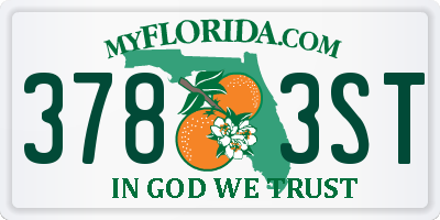 FL license plate 3783ST