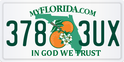 FL license plate 3783UX