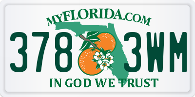 FL license plate 3783WM