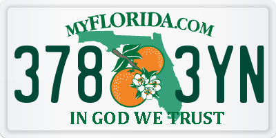 FL license plate 3783YN