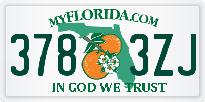 FL license plate 3783ZJ
