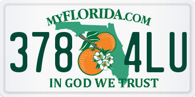 FL license plate 3784LU