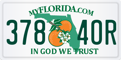 FL license plate 3784OR