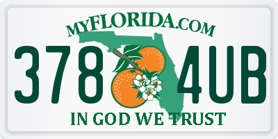 FL license plate 3784UB