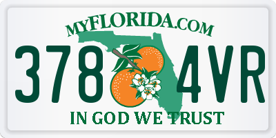 FL license plate 3784VR