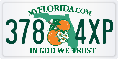FL license plate 3784XP