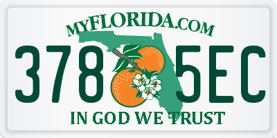 FL license plate 3785EC