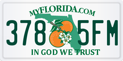 FL license plate 3785FM