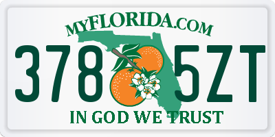 FL license plate 3785ZT