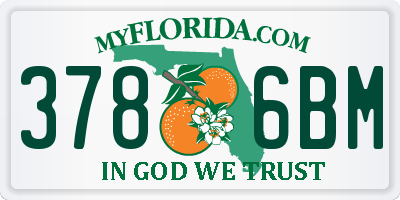 FL license plate 3786BM