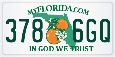 FL license plate 3786GQ