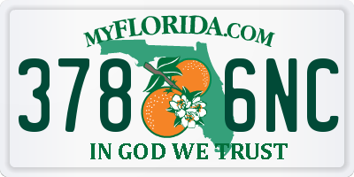 FL license plate 3786NC