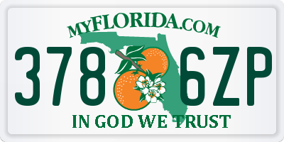 FL license plate 3786ZP