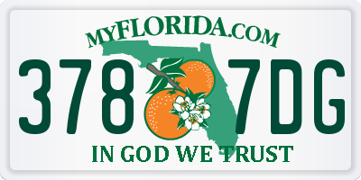 FL license plate 3787DG