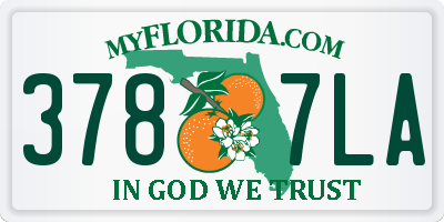 FL license plate 3787LA