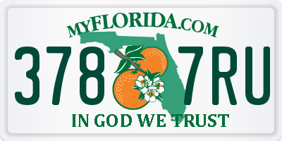 FL license plate 3787RU