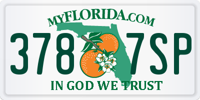 FL license plate 3787SP